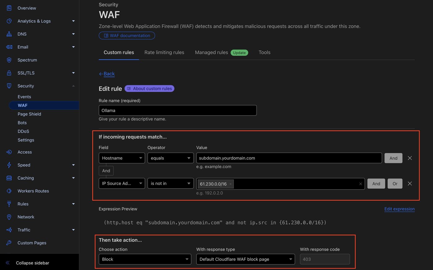 Cloudflare WAF 控管 Cloudflare Tunnel 的應用